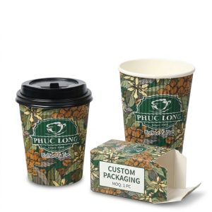 Custom Coffee Paper Cup with Lid