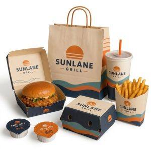 Custom Burger and Fries Takeaway Packaging Collection