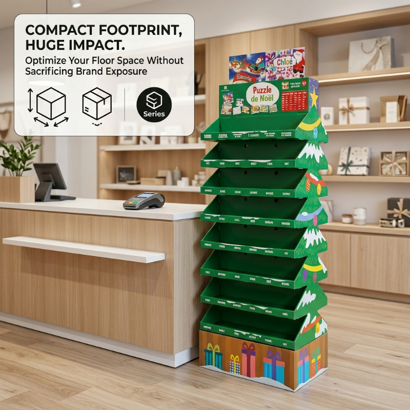 Custom Christmas Tree Cardboard Display Stand