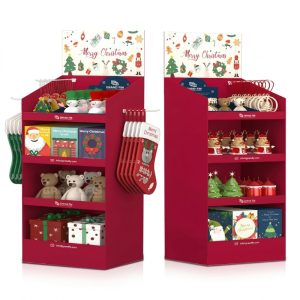 Custom 4-Tier Display Stand with Side Hooks