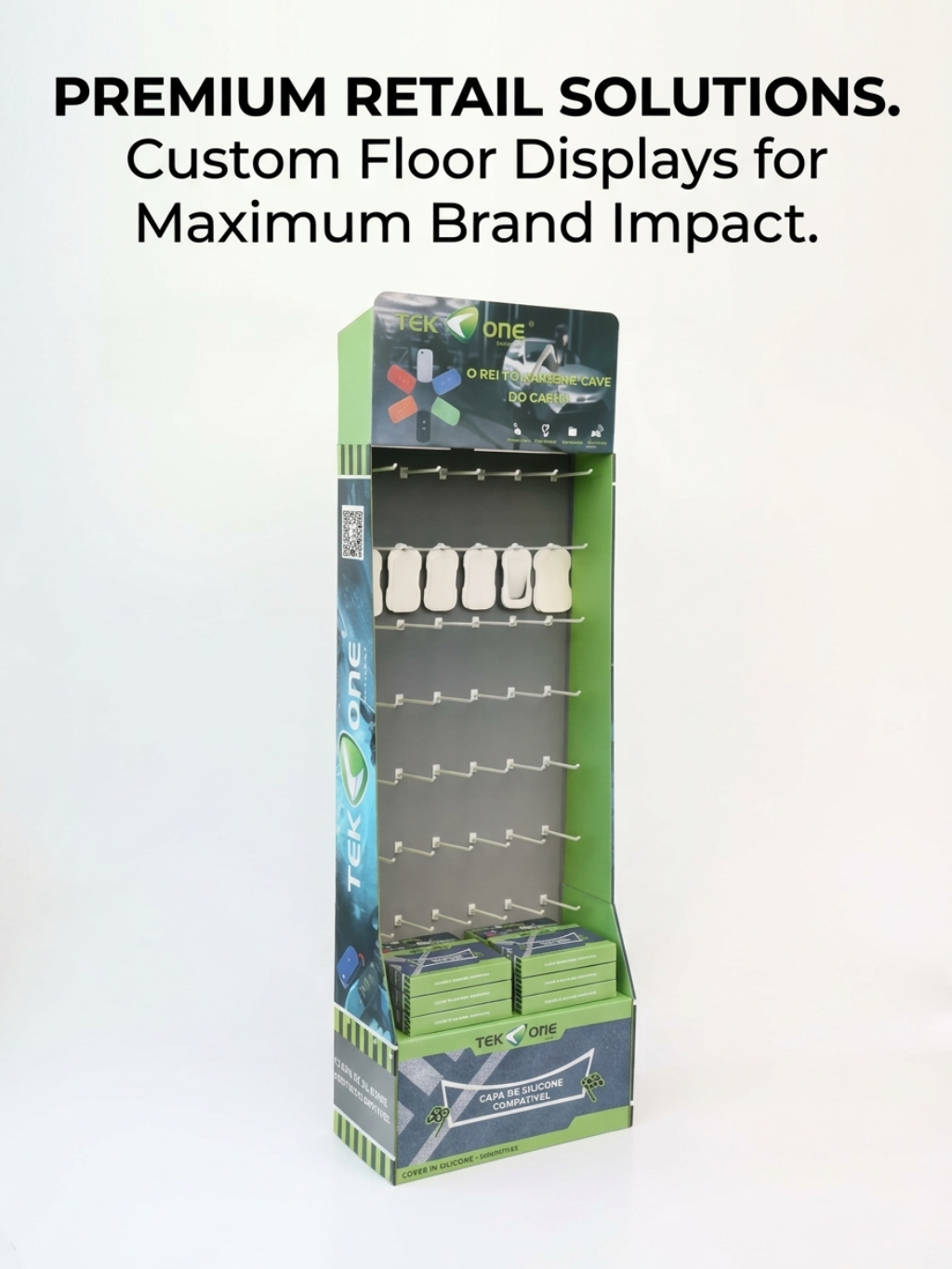 Custom Hook Display Floor Stand