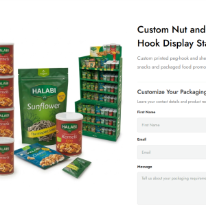 Custom Nut and Snack Peg Hook Display Stand