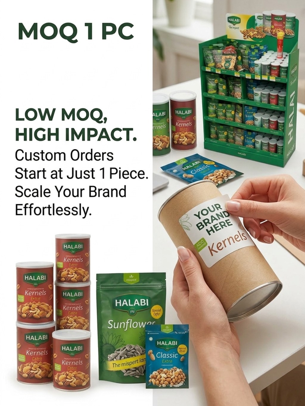 Custom Nut and Snack Peg Hook Display Stand