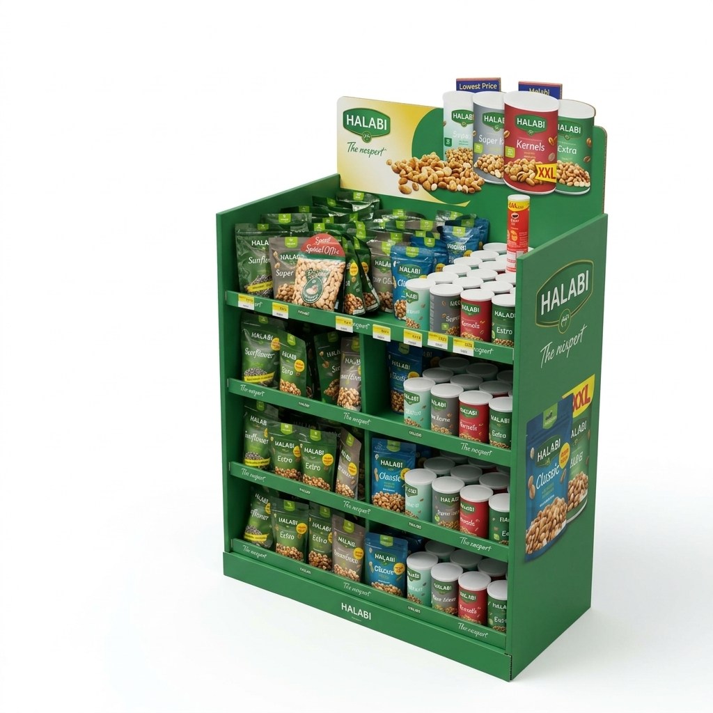 Custom Nut and Snack Peg Hook Display Stand