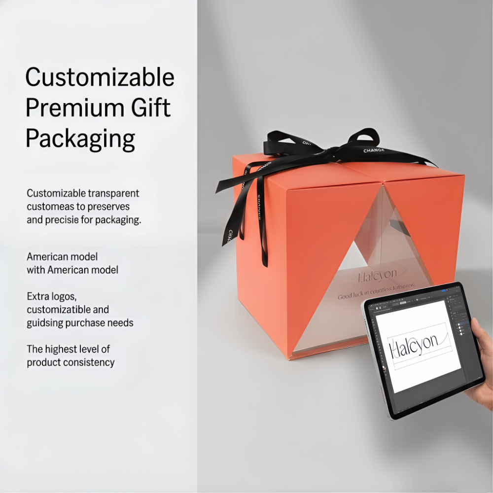 Custom Orange Clear Window Cake Box and Bakery Packaging Set - image 3