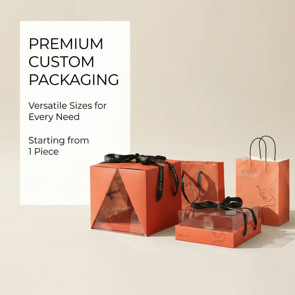 Custom Orange Clear Window Cake Box and Bakery Packaging Set - image 6