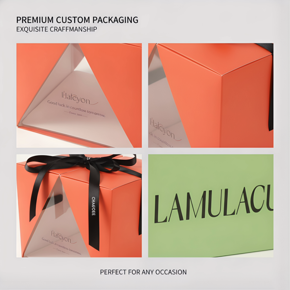 Custom Orange Clear Window Cake Box and Bakery Packaging Set - image 15