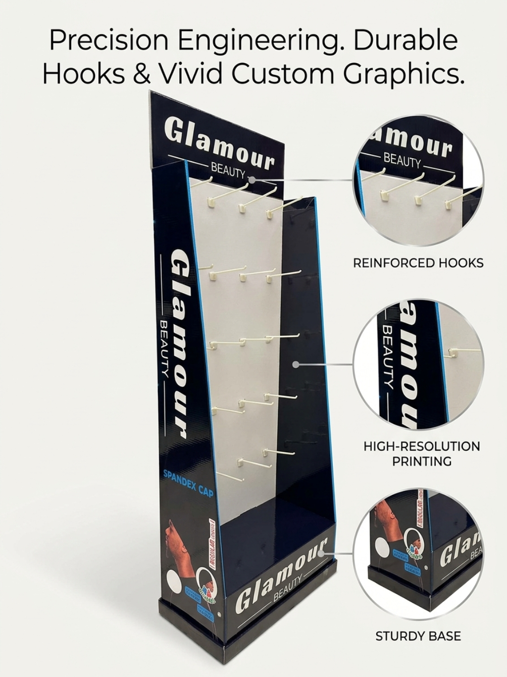 Custom Peg Hook Beauty Display Stand
