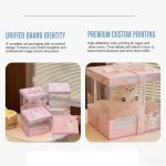 Custom Pink Clear Birthday Cake Box with Ribbon - image 4