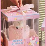 Custom Pink Clear Birthday Cake Box with Ribbon - image 10