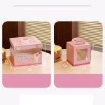 Custom Pink Clear Birthday Cake Box with Ribbon - image 11