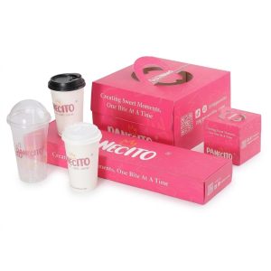 Custom Pink Cookie Box and Dessert Packaging Set