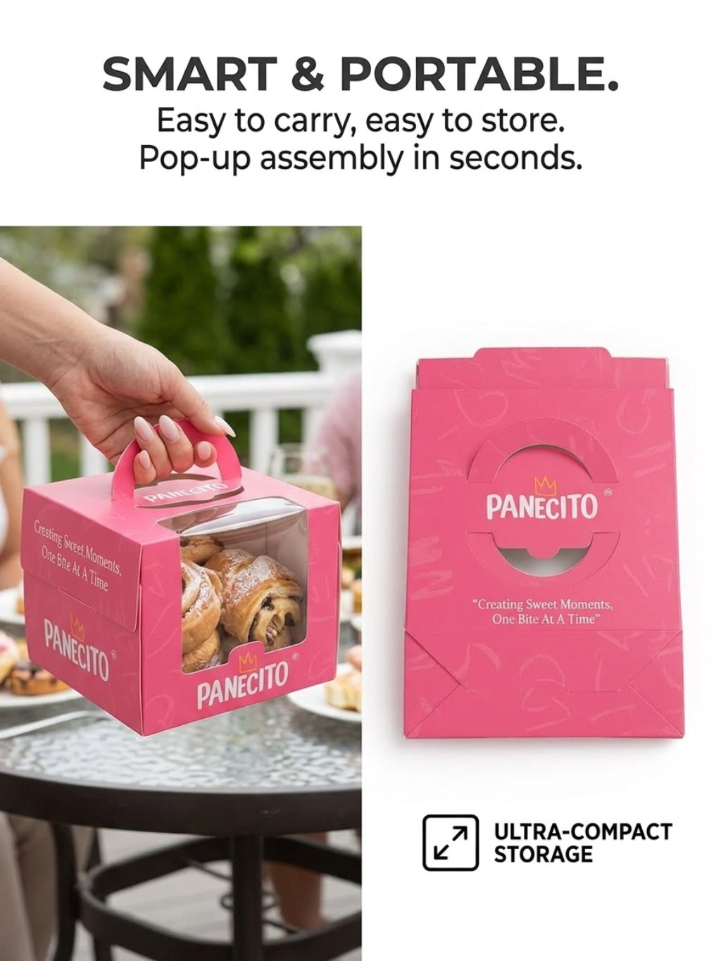 Custom Pink Cookie Box and Dessert Packaging Set