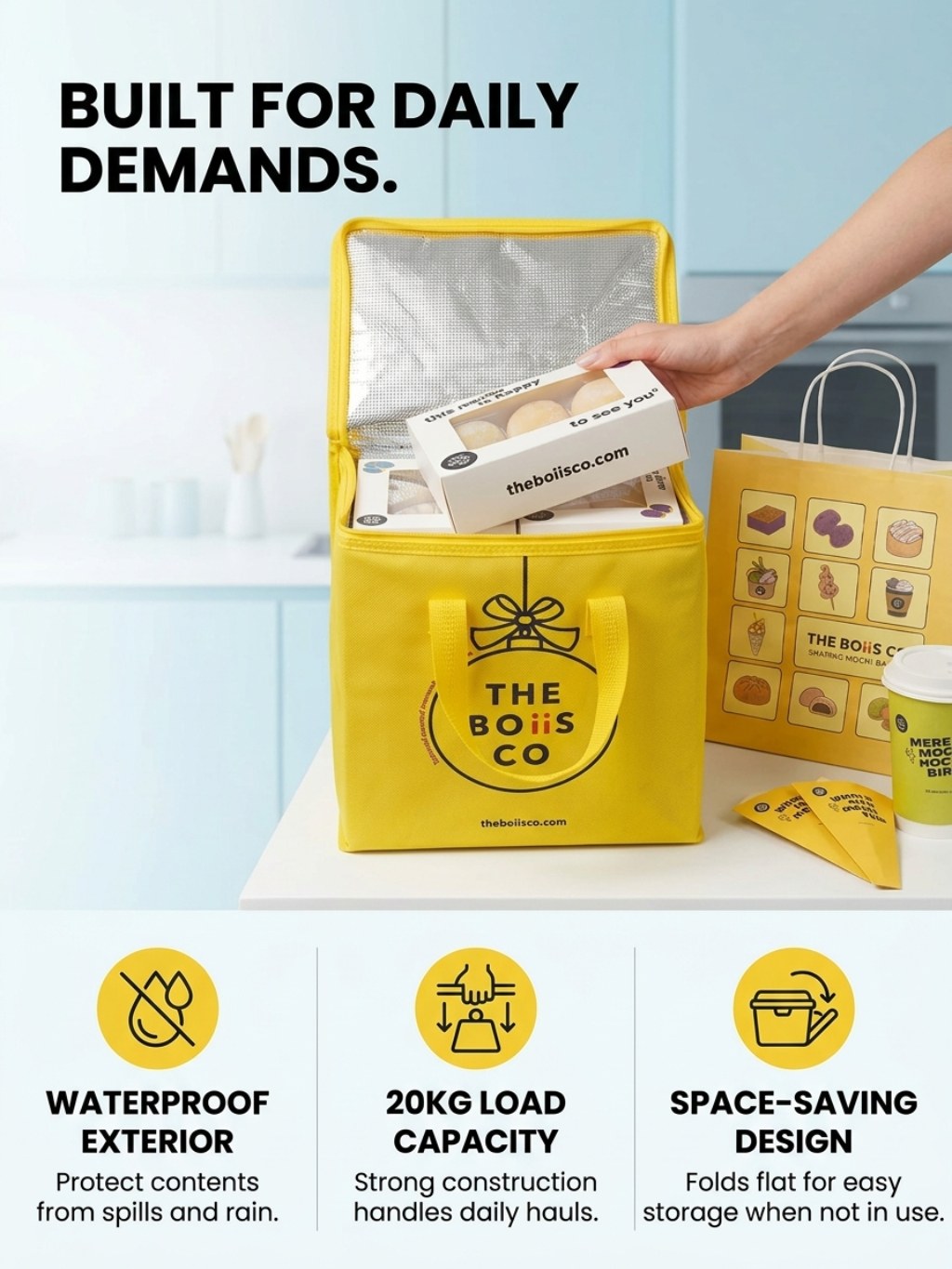 Custom Printed Paper Takeout Bags with Handles