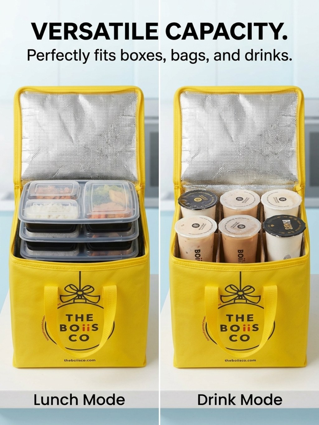 Custom Printed Paper Takeout Bags with Handles