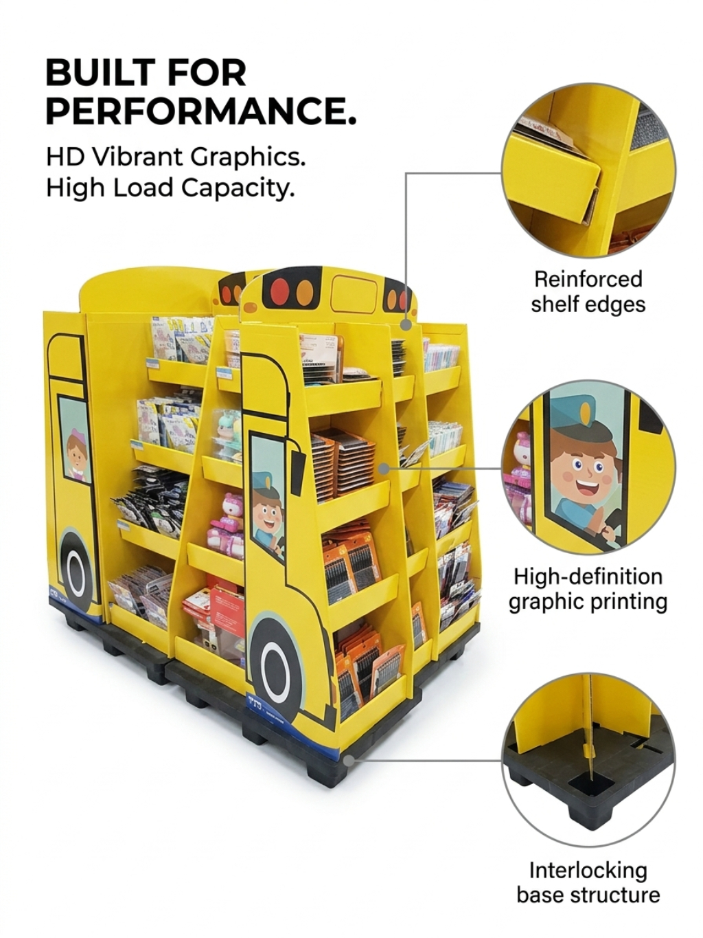 Custom School Bus Display Stand
