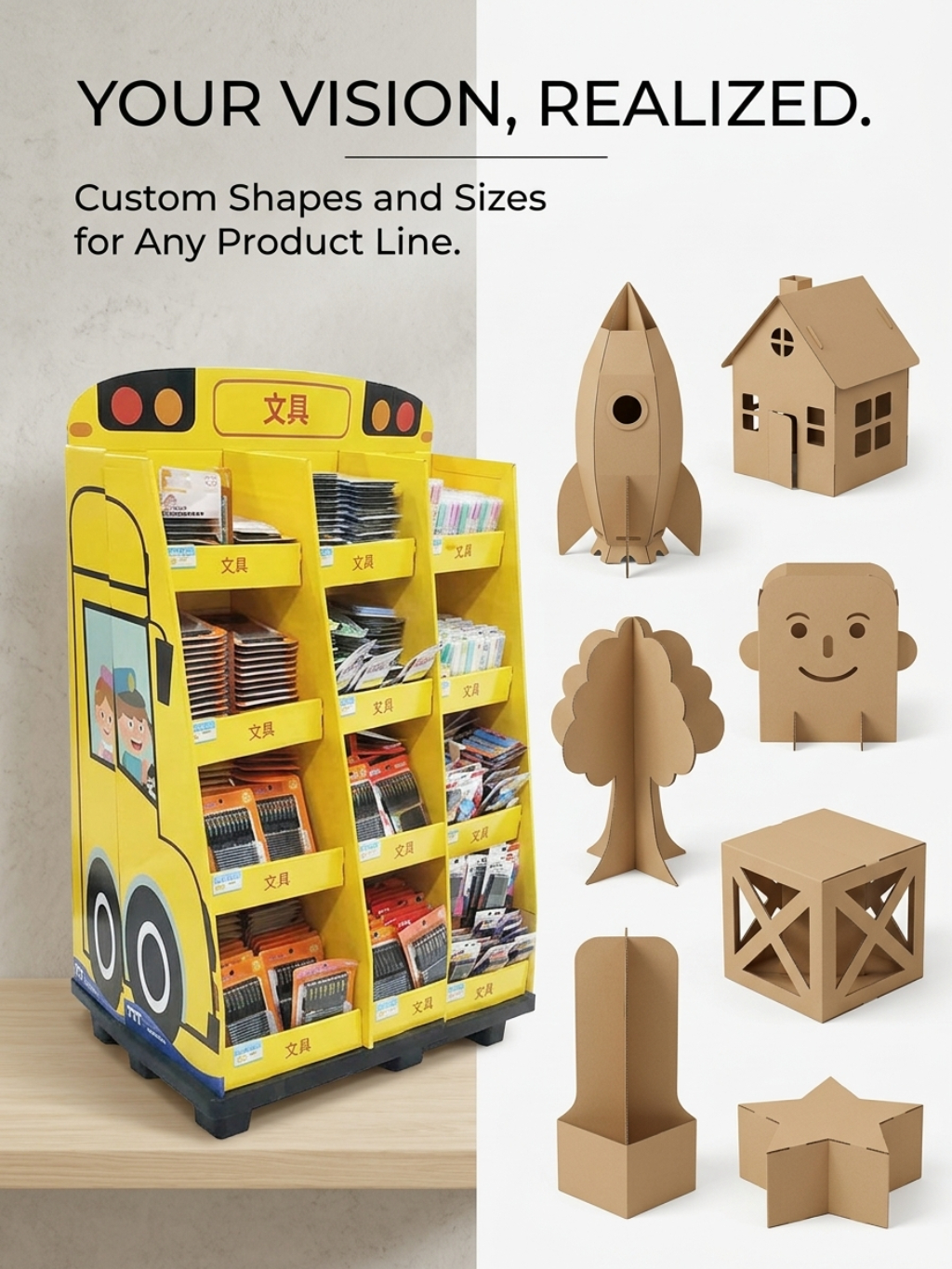 Custom School Bus Display Stand