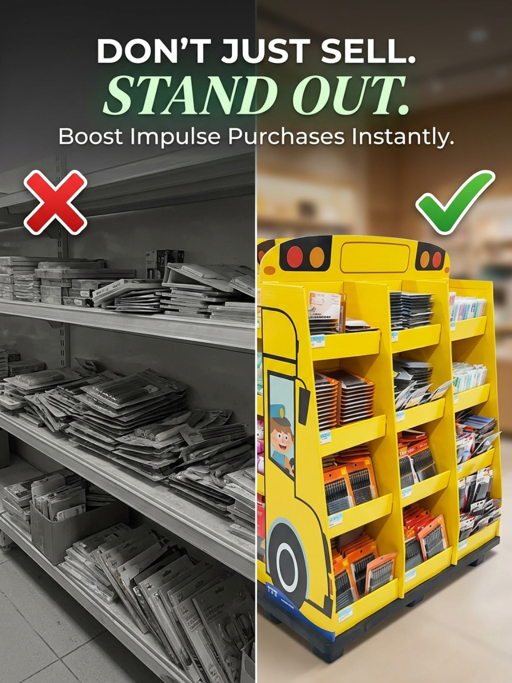Custom School Bus Display Stand