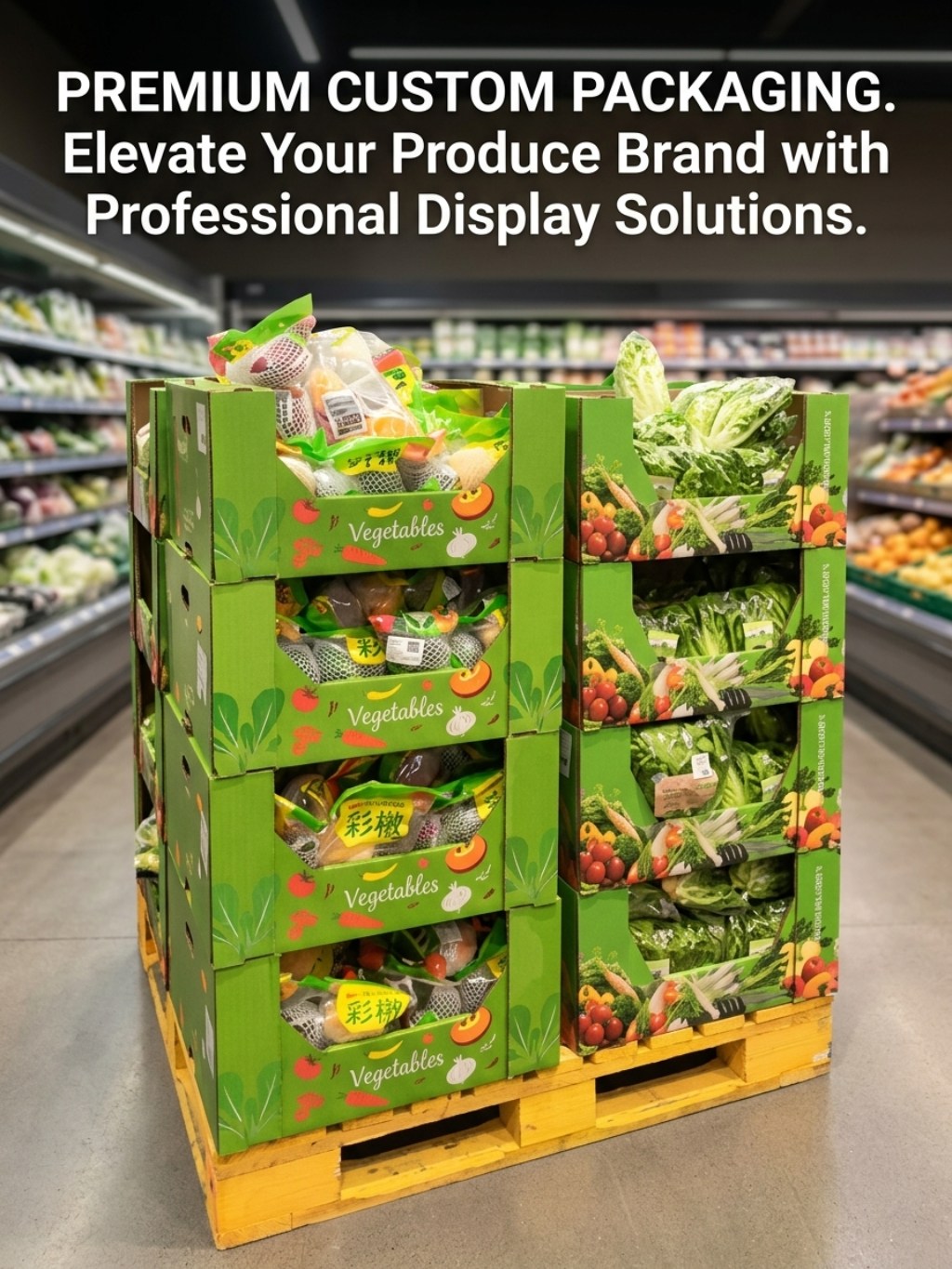 Custom Stackable Fruit and Produce Display Stand