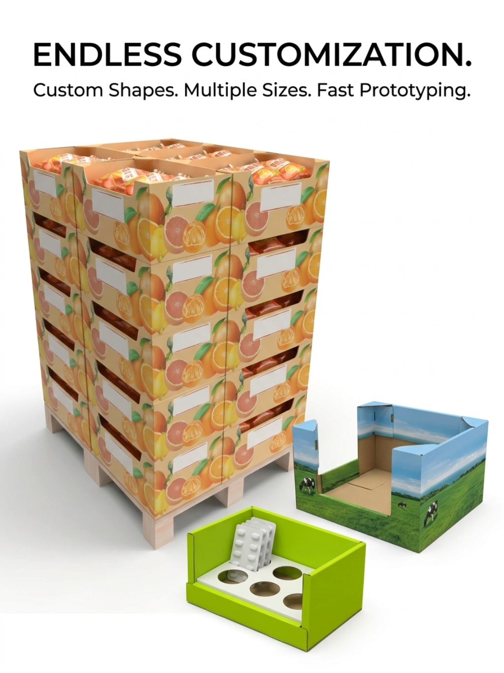 Custom Stackable PDQ Display Trays