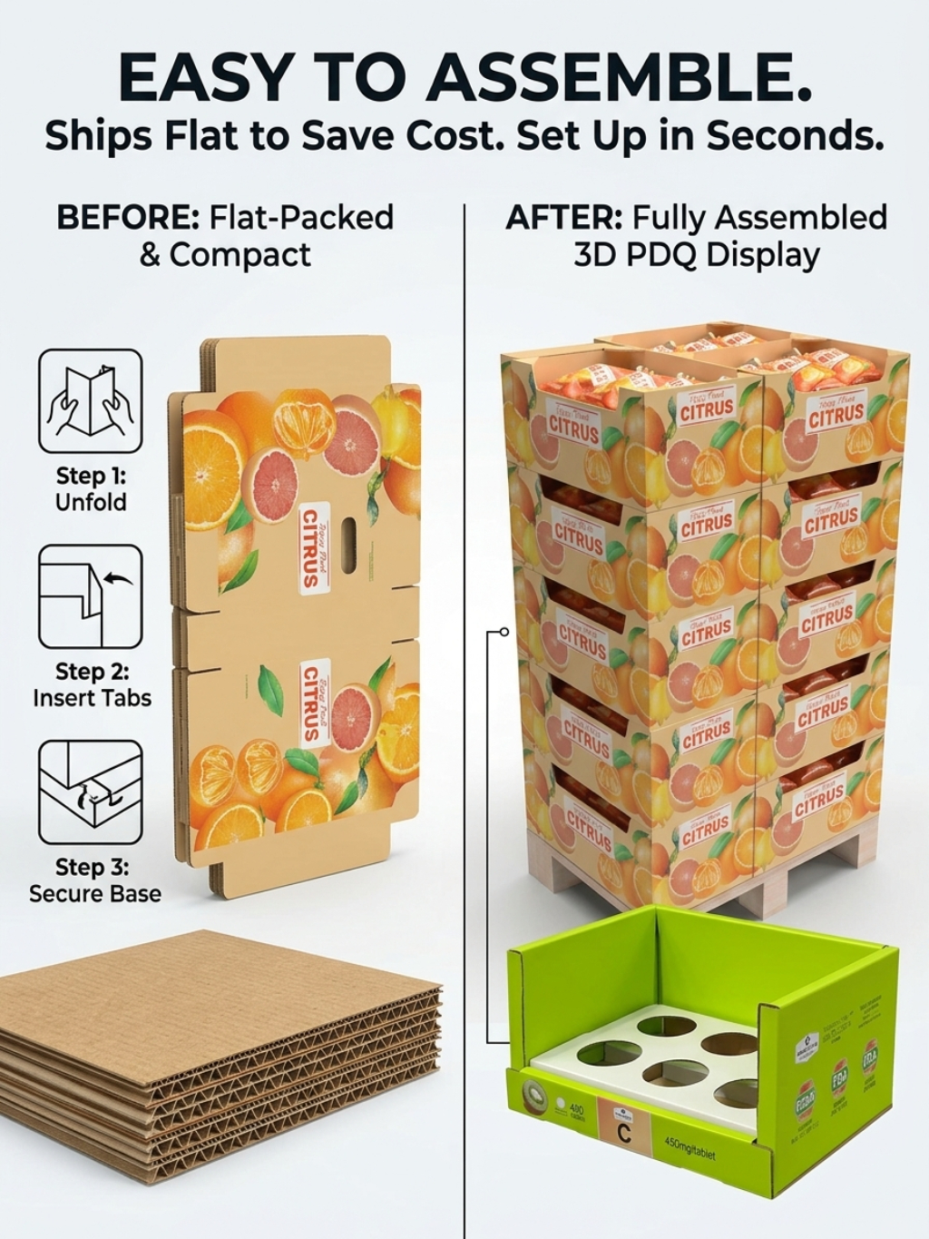 Custom Stackable PDQ Display Trays