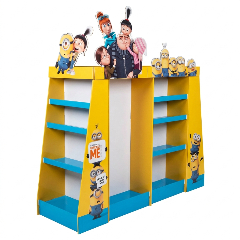 Custom Tiered Cardboard Floor Display Stand