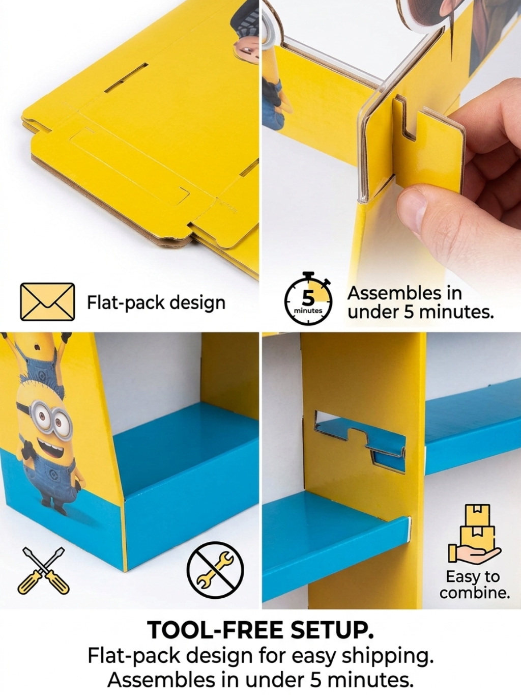 Custom Tiered Cardboard Floor Display Stand