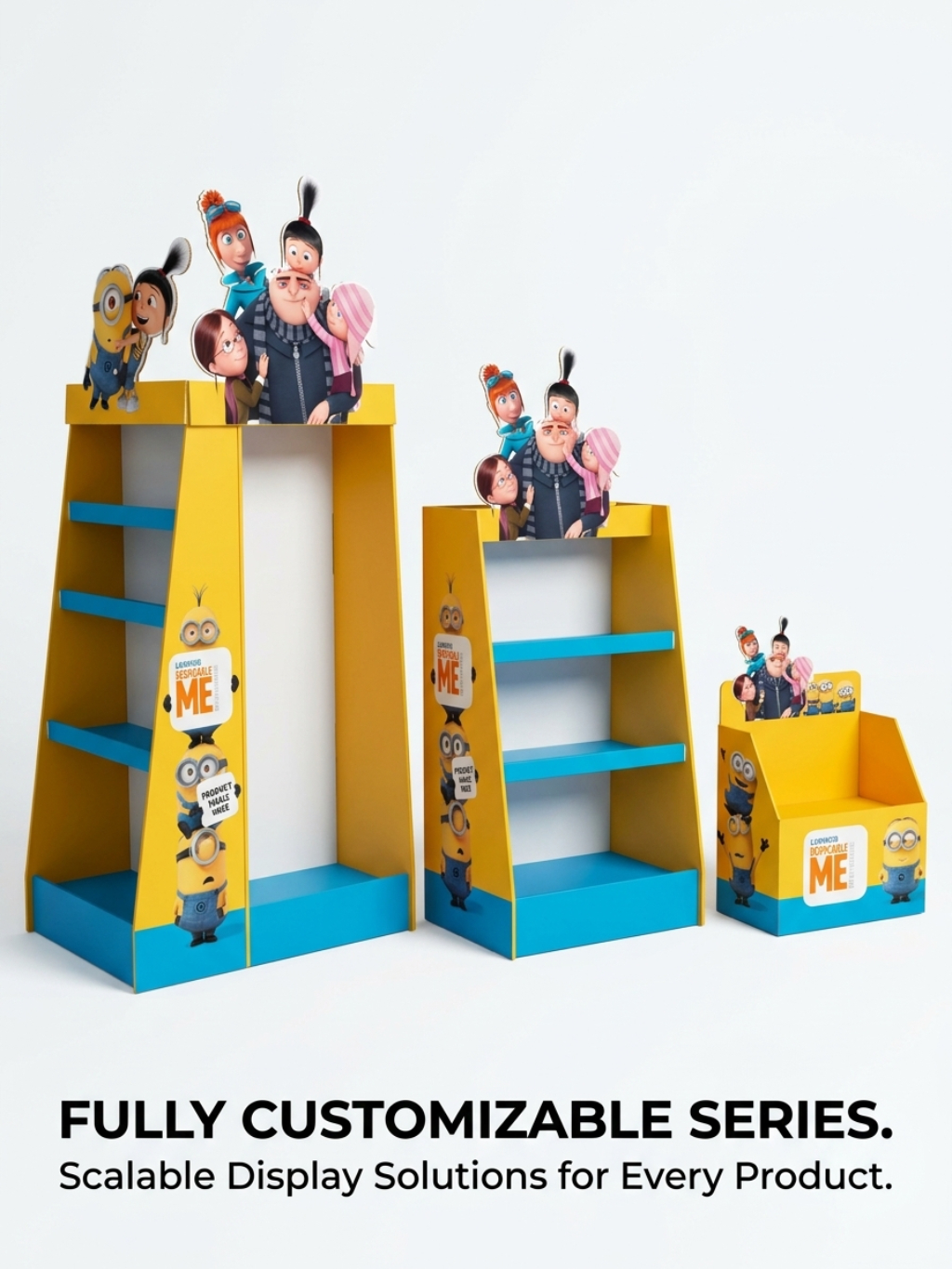 Custom Tiered Cardboard Floor Display Stand