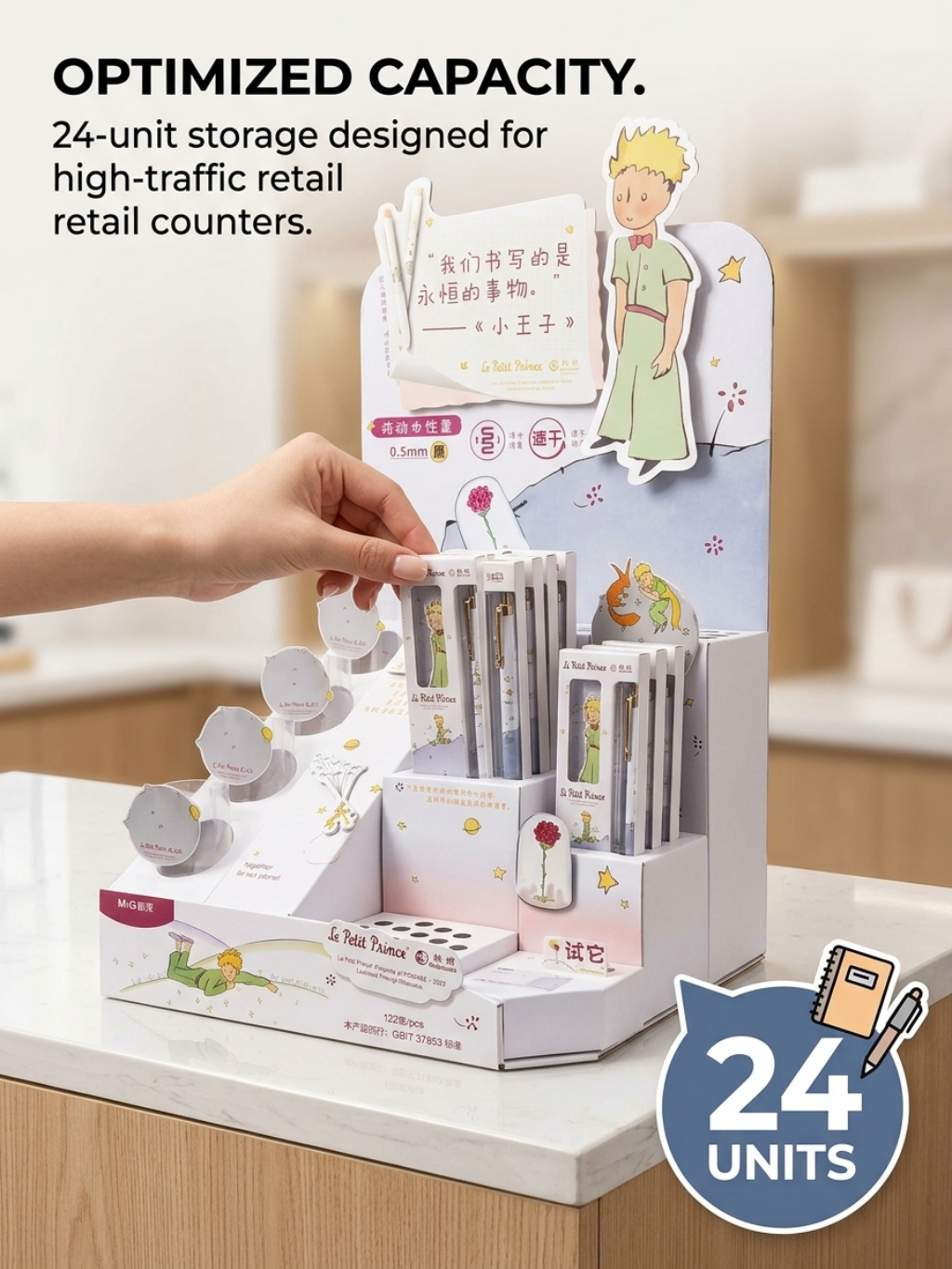 Custom Tiered Countertop PDQ Display
