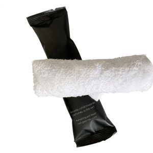 Luxury Black Wrapped Oshibori Guest Towels