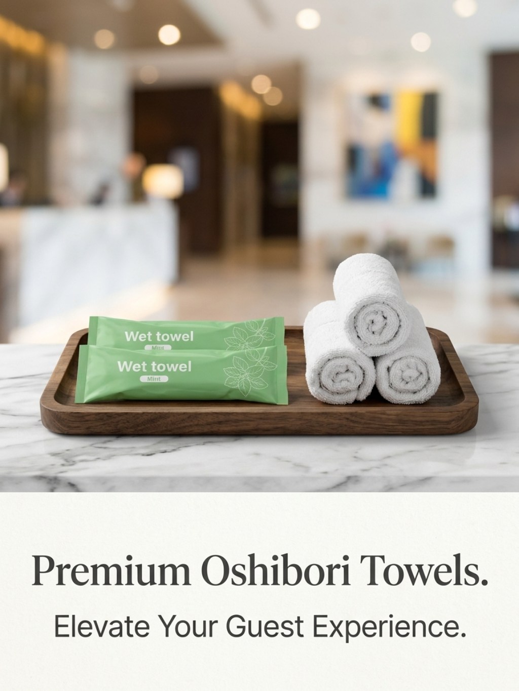 Mint Scent Individually Wrapped Wet Towels