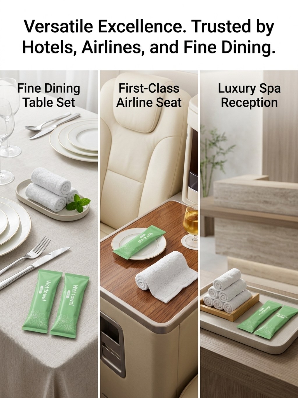 Mint Scent Individually Wrapped Wet Towels