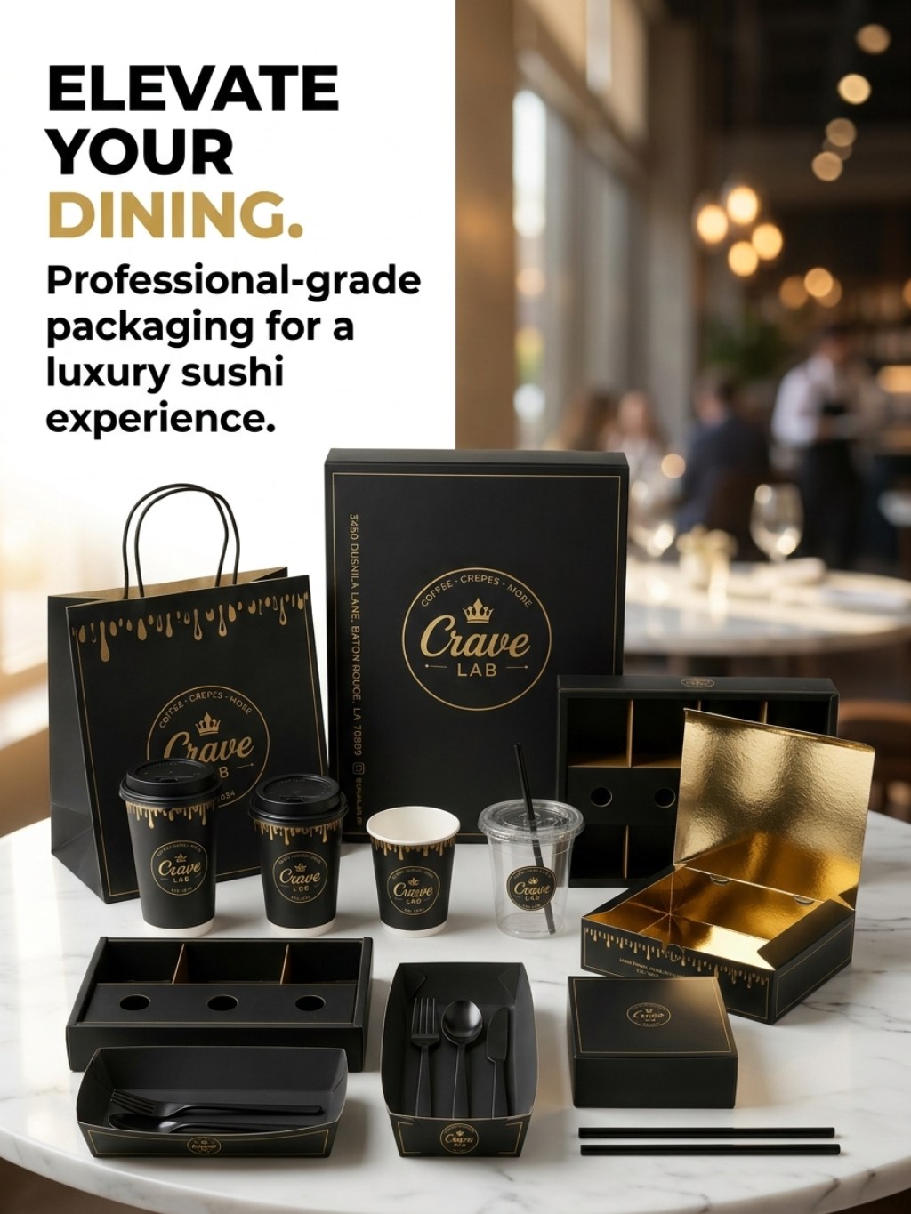 Premium Custom Sushi Takeaway Packaging Box Series